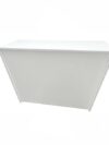 BAR-102 | 6FT WHITE FRAME GEO TRAPEZOID BAR WHITE PLEXI