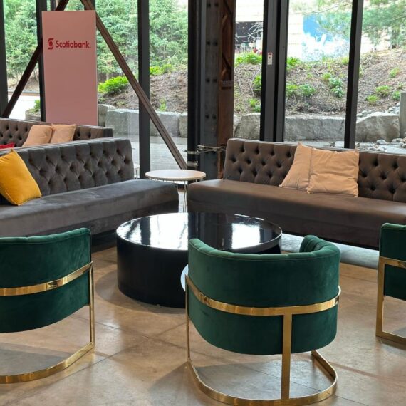 SS-613 | ROUND VELVET GOLD FRAME SINGLE CHAIR HUNTER GREEN