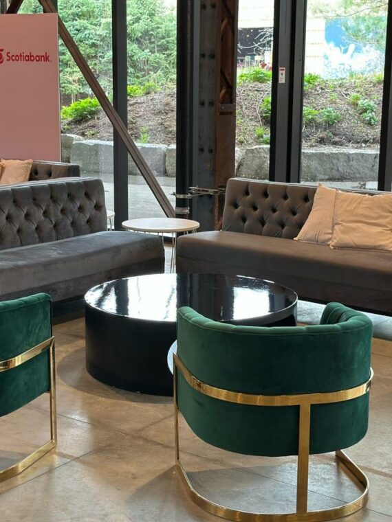 SS-613 | ROUND VELVET GOLD FRAME SINGLE CHAIR HUNTER GREEN