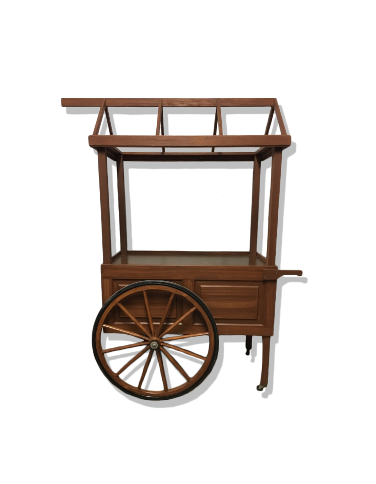 MISC-PROP-081 | WOODEN TROLLEY CART