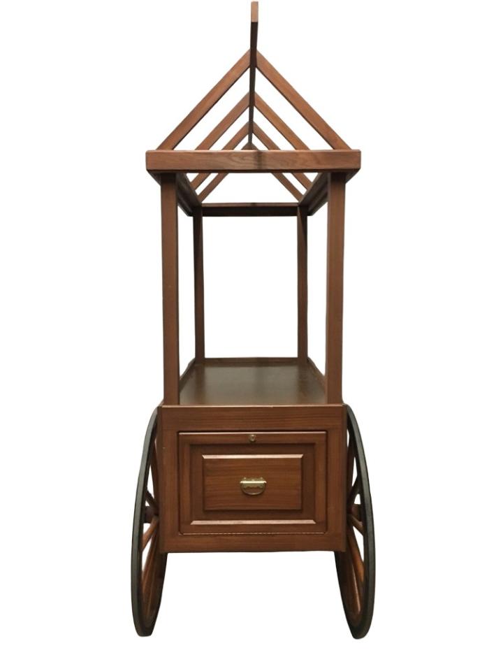 MISC-PROP-081 | WOODEN TROLLEY CART