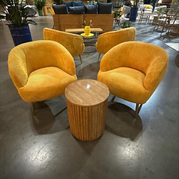 SS-661 | MIA CORDUROY SINGLE CHAIR YELLOW