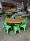 CASUAL-161 | SYDNEY FLUTED ROUND DINING TABLE NATURAL WOOD