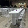 COMM-020 | SYDNEY FLUTED OVAL COMMUNAL TABLE WHITE WOOD