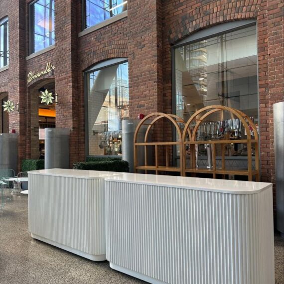 BAR-091 | SYDNEY FLUTED 6FT BAR WHITE WOOD