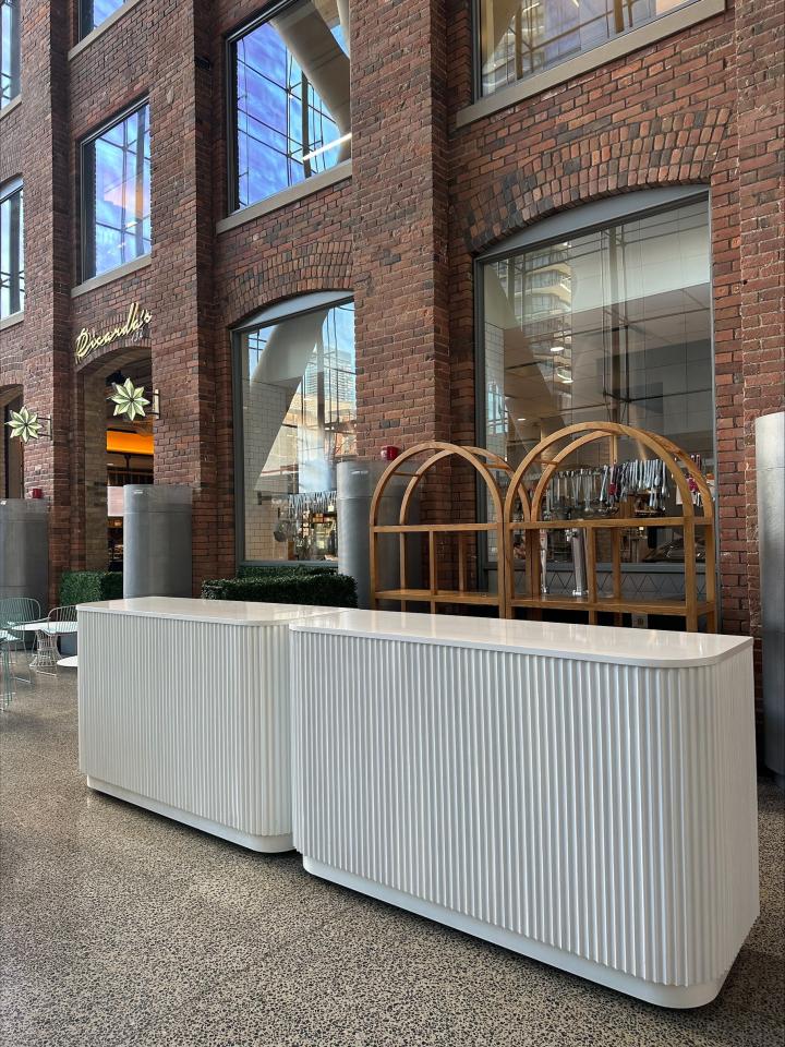BAR-091 | SYDNEY FLUTED 6FT BAR WHITE WOOD