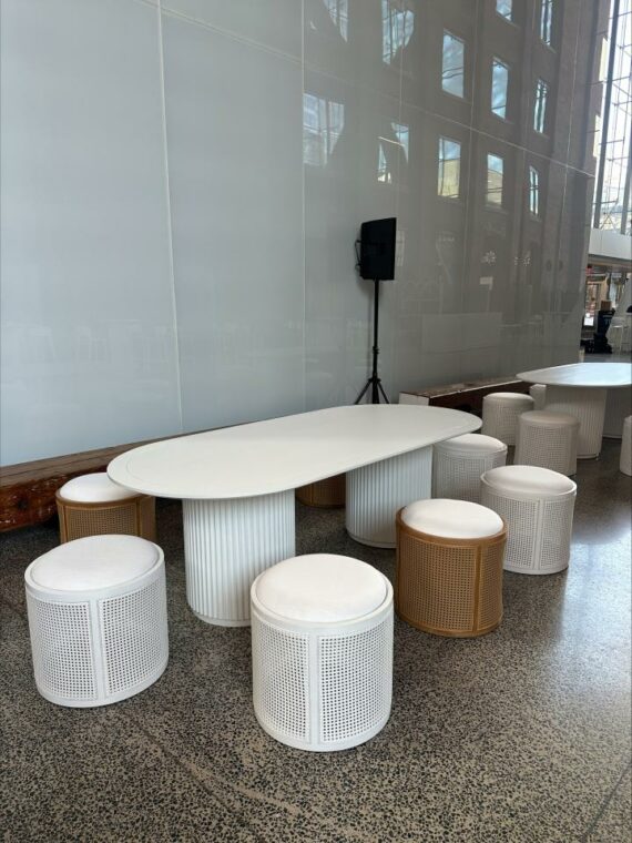 SS-626 | NAPA WHITE CANE OTTOMAN
