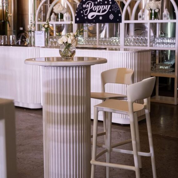 BAR-091 | SYDNEY FLUTED 6FT BAR WHITE WOOD
