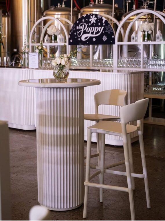 BAR-088 | SYDNEY ARCHED BAR SHELF WHITE WOOD