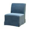 SS-596 | BK SINGLE CHAIR BLUE VELVET