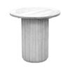 CASUAL-170 | SYDNEY FLUTED ROUND CAFÉ TABLE WHITE WOOD