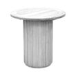 CASUAL-170 | SYDNEY FLUTED ROUND CAFÉ TABLE WHITE WOOD