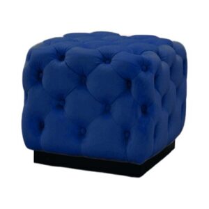 SS-514 | BLUE TUFTED VELVET OTTOMAN