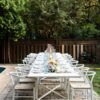 CASUAL-100 | 8FT RECTANGULAR WHITE FRAME DINING TABLE WITH PLEXI TOP