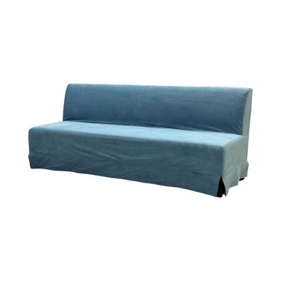 SS-595 | BK SOFA BLUE VELVET SLIPCOVER 7FT