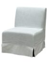 SS-593 | BK SINGLE CHAIR WHITE LINEN SLIPCOVER