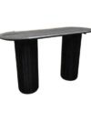COMM-022 | SYDNEY FLUTED OVAL COMMUNAL TABLE BLACK WOOD