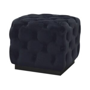 SS-510 | BLACK TUFTED VELVET OTTOMAN