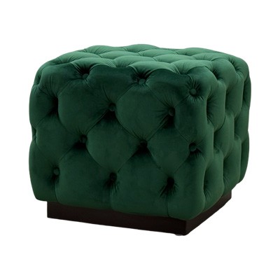 SS-513 | GREEN TUFTED VELVET OTTOMAN