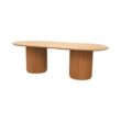 CASUAL-151 | SYDNEY FLUTED OVAL DINING TABLE NATURAL WOOD