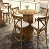 CRU-074 | SYDNEY FLUTED ROUND CRUISER TABLE NATURAL WOOD