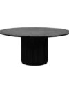 CASUAL-162 | SYDNEY FLUTED ROUND DINING TABLE BLACK WOOD