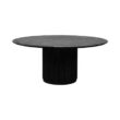 CASUAL-162 | SYDNEY FLUTED ROUND DINING TABLE BLACK WOOD