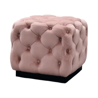SS-512 | PINK TUFTED VELVET OTTOMAN