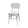 CH-160 | NAPA CANE OVAL DINING CHAIR WHITE WOOD