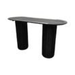 COMM-022 | SYDNEY FLUTED OVAL COMMUNAL TABLE BLACK WOOD