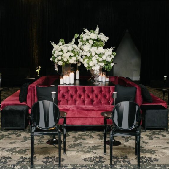 ET-022 | BLACK TULIP ROUND END TABLE BLACK PLEXI TOP