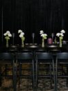 COMM-018 | COMMUNAL TABLE BLACK FRAME WITH PLEXI TOP