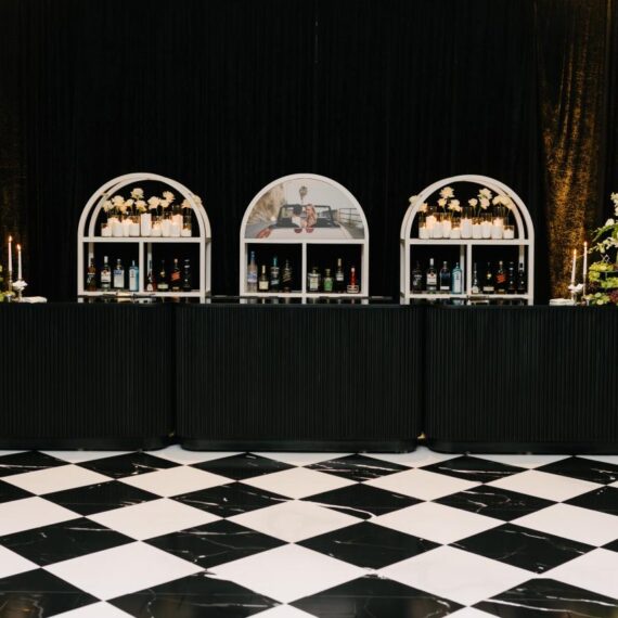 BAR-092 | SYDNEY FLUTED 6FT BAR BLACK WOOD