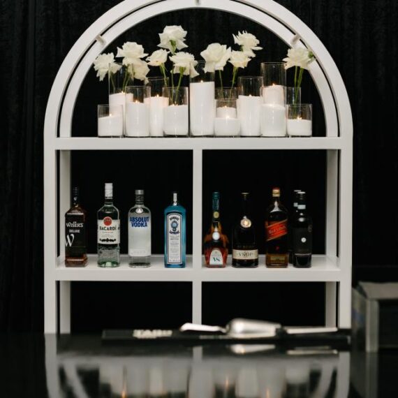 BAR-088 | SYDNEY ARCHED BAR SHELF WHITE WOOD