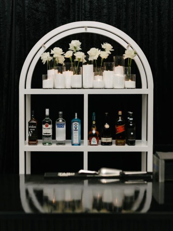 BAR-088 | SYDNEY ARCHED BAR SHELF WHITE WOOD