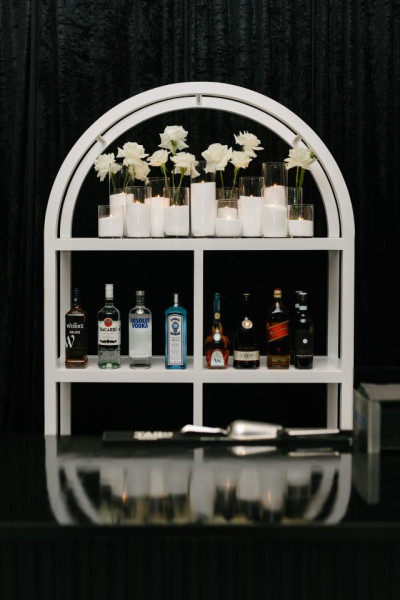 BAR-088 | SYDNEY ARCHED BAR SHELF WHITE WOOD