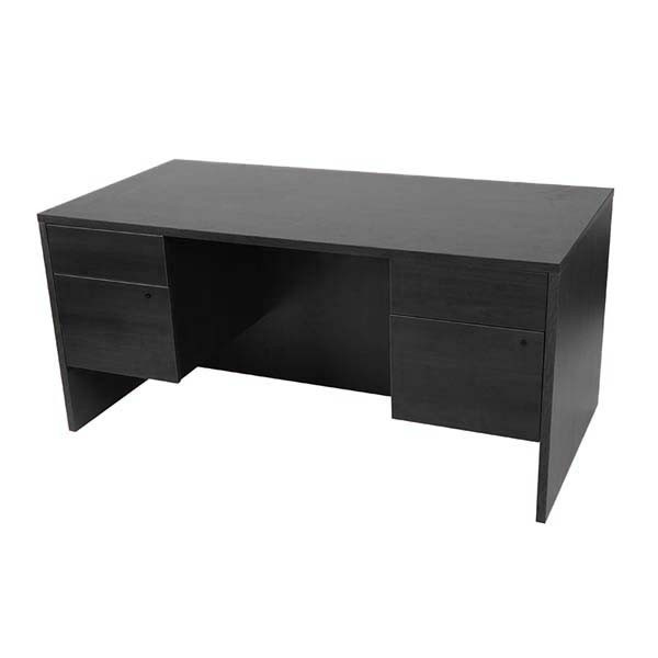 OF-080 | BLACK DOUBLE PEDESTAL DESK