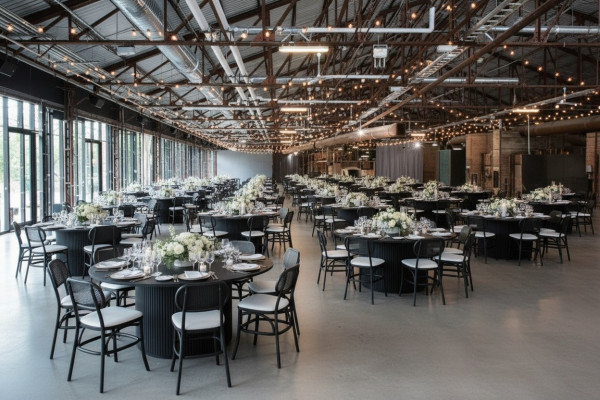 CASUAL-162 | SYDNEY FLUTED ROUND DINING TABLE BLACK WOOD