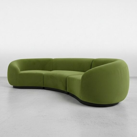 SS-810-SETUP-005 | BELLAGIO 3 PIECE CURVED SOFA WITH CURVED ARMS