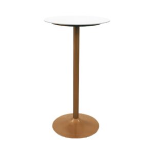 CRU-120 | ROUND PLEXI TOP CRUISER TABLE GOLD BASE