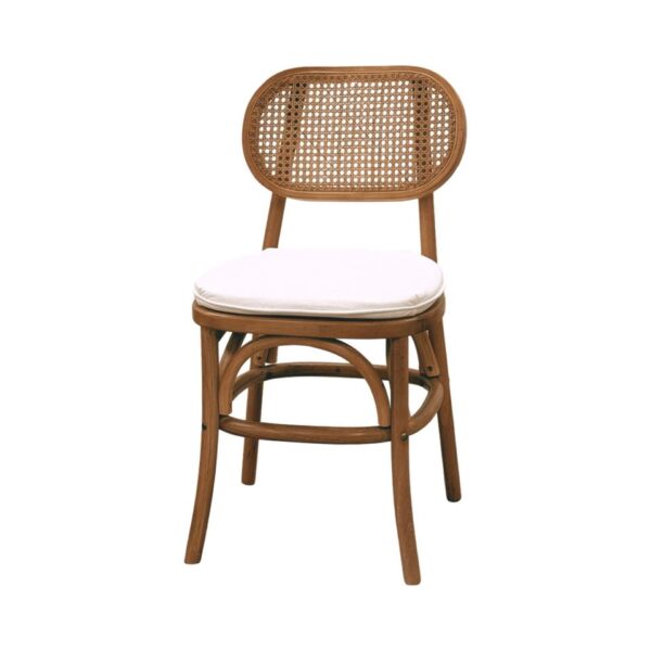CH-161 | NAPA CANE OVAL DINING CHAIR NATURAL WOOD
