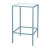 CRU-132 | SQ. PASTEL BLUE FRAME CRUISER TABLE WITH PLEXI TOP