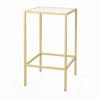 CRU-133 | SQ. PASTEL YELLOW FRAME CRUISER TABLE WITH PLEXI TOP