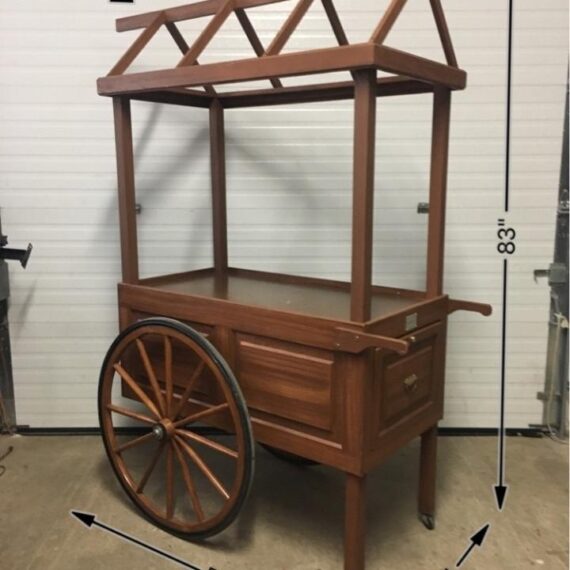 MISC-PROP-081 | WOODEN TROLLEY CART