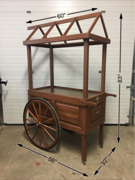 MISC-PROP-081 | WOODEN TROLLEY CART