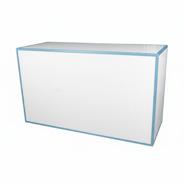 BAR-112 | 6FT BAR PASTEL BLUE FRAME WITH PLEXI