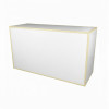 BAR-113 | 6FT BAR PASTEL YELLOW FRAME WITH PLEXI