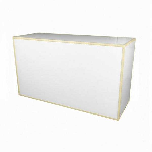 BAR-113 | 6FT BAR PASTEL YELLOW FRAME WITH PLEXI