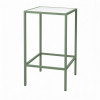 CRU-130 | SQ. PASTEL GREEN FRAME CRUISER TABLE WITH PLEXI TOP