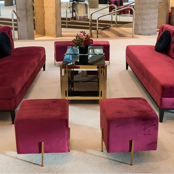 ET-057 | GATSBY END TABLE GOLD FRAME WITH BLACK GLASS